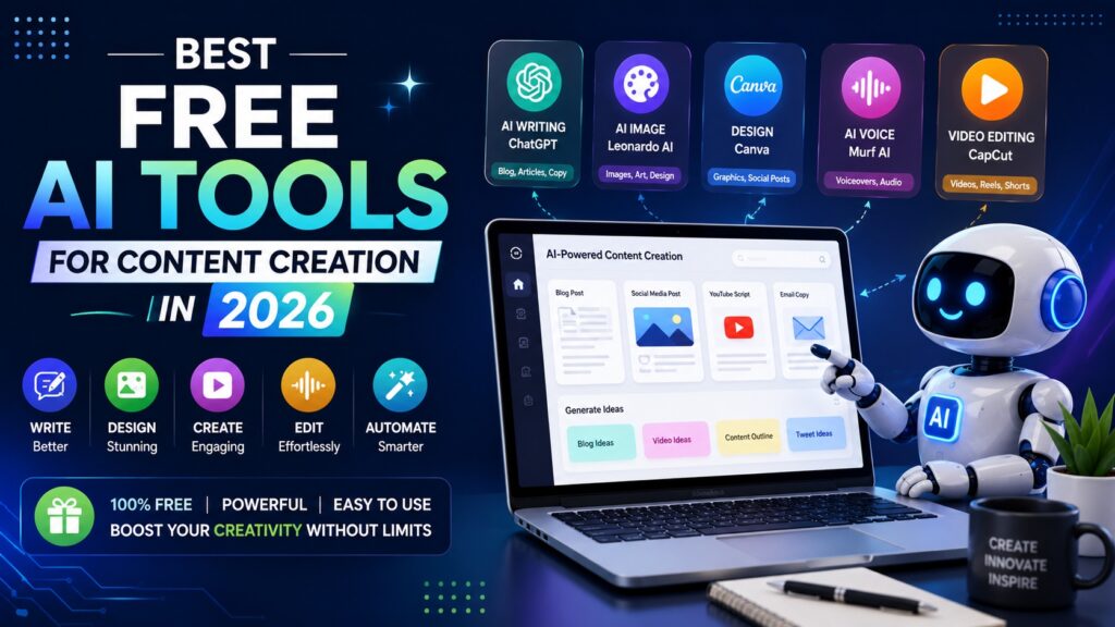 Best Free AI Tools for Content Creation in 2026