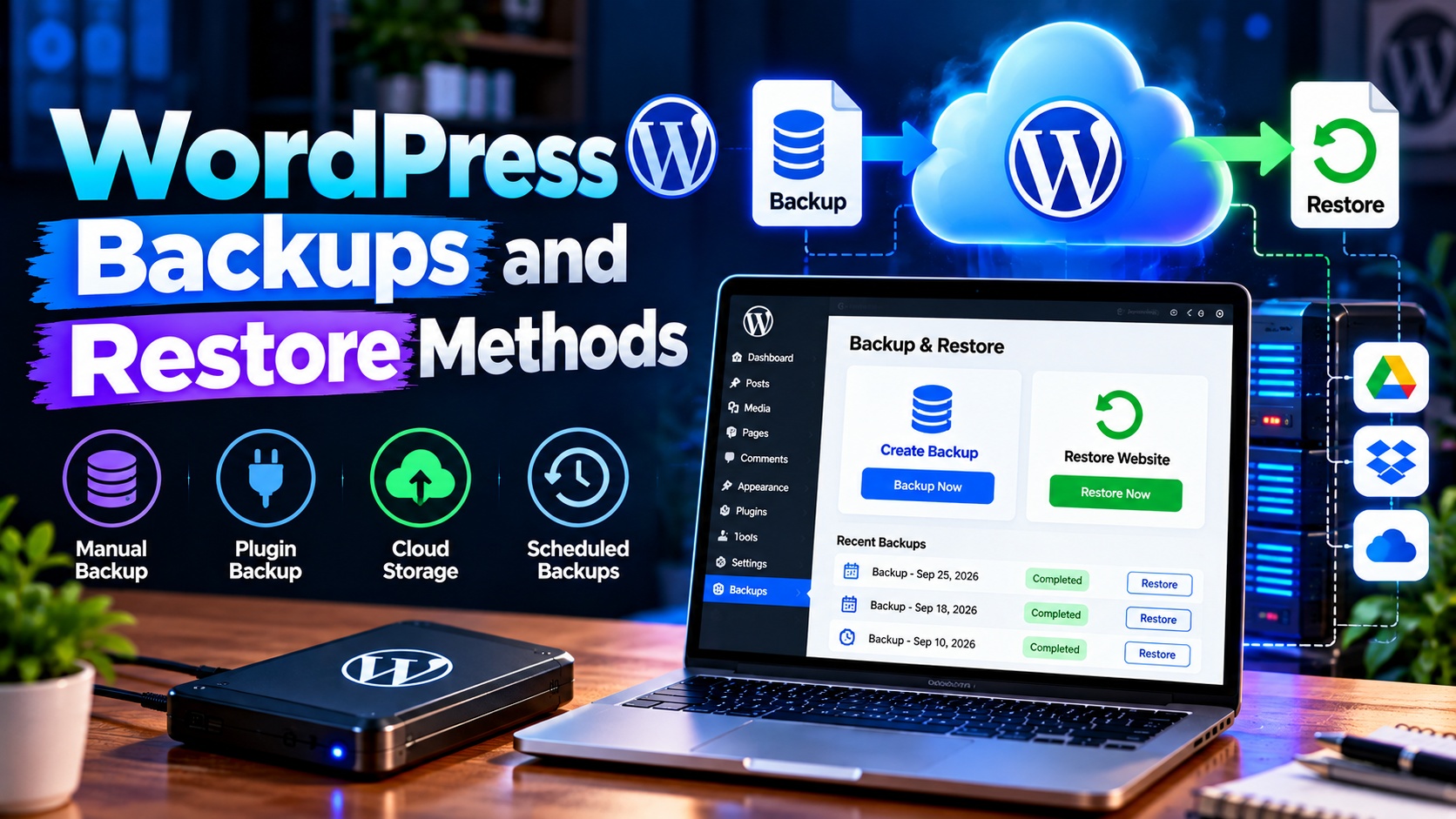 WordPress Backups and Restore Methods